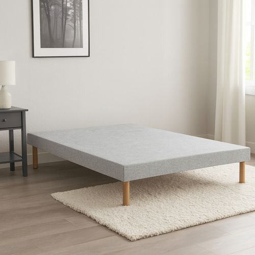 Sommier Tradition Graphic 13cm Couleur 90x190 Gris Clair Lattes