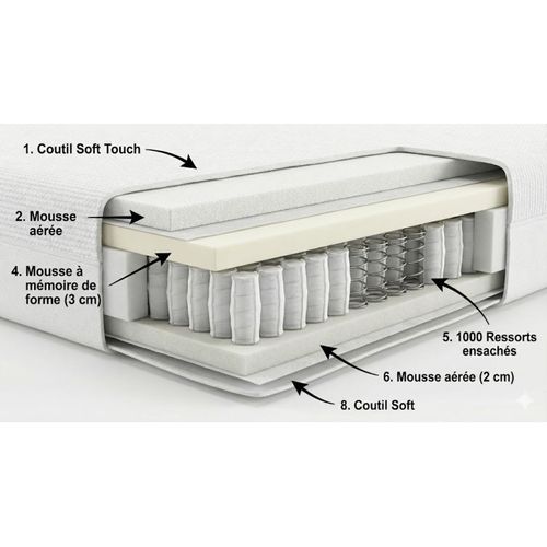 Matelas Essenzia Constellation 1000 160x200 Ressorts