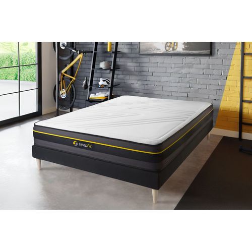 Ensemble Matelas Mémoire De Forme 160x200 Active Ep:24cm - Sommier Noir