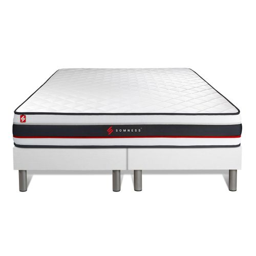 Ensemble Matelas Mousse 160x200 Form Ep:19cm - Sommier Blanc