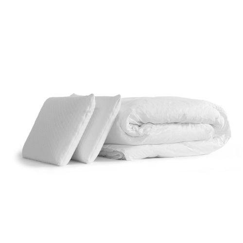 Ensemble Matelas Regen 140x200 + Sommier Noir + Couette + 2 Oreillers - Mémoire De Forme