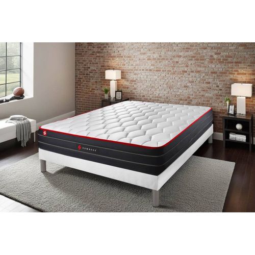 Matelas Ressorts Ensachés Et Mémoire De Forme 140x190 Boost - Ep: 26cm - Confort Equilibré