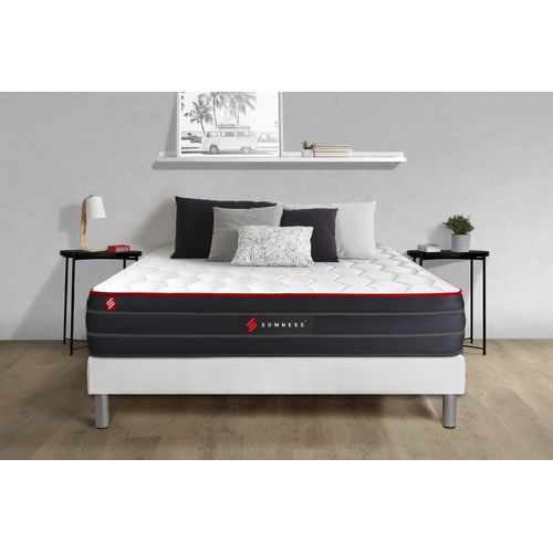 Matelas Ressorts Ensachés Et Mémoire De Forme 180x200 Boost - Ep: 26cm - Confort Equilibré