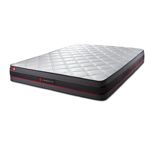 Ensemble Matelas Mémoire De Forme 200x200 Regen Ep:24cm - Sommier Noir