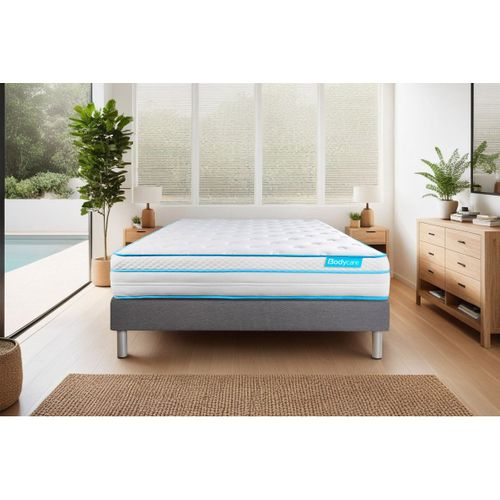 Matelas Mémoire De Forme Et Micro Ressorts Ensachés 140x190 Bodymax - Ep: 26cm - Confort Equilibré