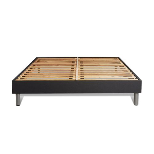 Ensemble Matelas Mémoire De Forme 200x200 Regen Ep:24 Cm - Sommier Kit Noir