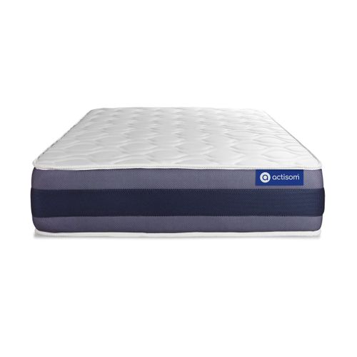 Ensemble Matelas Latex Et Mémoire De Forme 90x200 Actilatex Morpho Ep:24 Cm - Sommier Kit Blanc