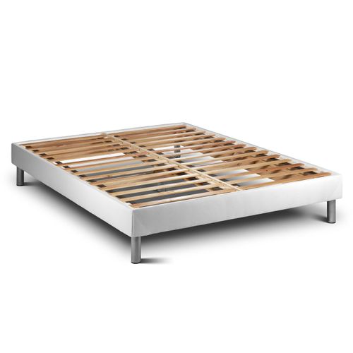 Ensemble  Vitalpower Zen 140 X 200 Cm Sommier Kit Blanc - Mousse Polyuréthane À Mémoire De Forme