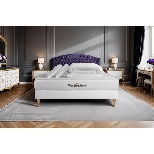 Ensemble Matelas à Mémoire De Forme Nottingham 160x200cm Sommier Kit Blanc + 2 Oreillers + 1 Couette