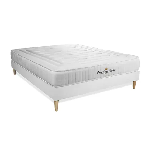 Ensemble Matelas à Mémoire De Forme Nottingham 160x200cm Sommier Kit Blanc + 2 Oreillers + 1 Couette