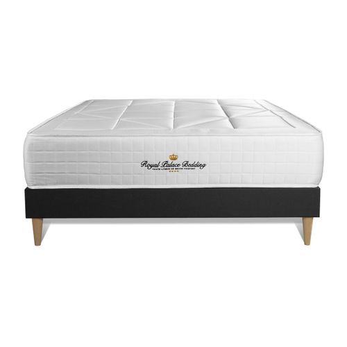 Ensemble Matelas Ressorts Ensachés Et Mémoire De Forme 160x200 Windsor Ep:26 Cm - Sommier Kit Noir