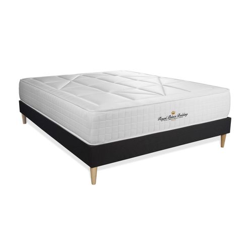Ensemble Matelas Ressorts Ensachés Et Mémoire De Forme 160x200 Windsor Ep:26 Cm - Sommier Kit Noir