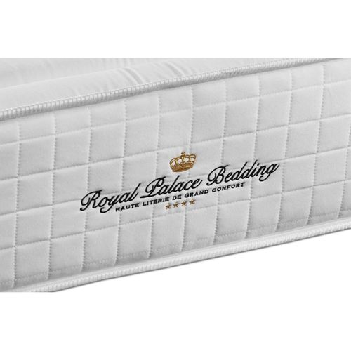Ensemble Matelas à Mémoire De Forme Maxi épaisseur Buckingham 200x200cm + Sommier Kit Noir + 2 Oreil