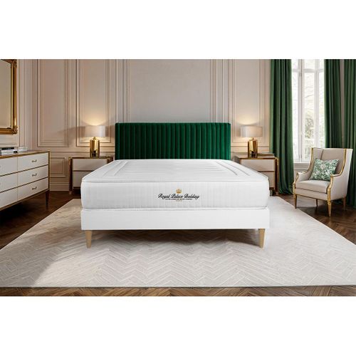 Ensemble Matelas Ressorts Ensachés Et Mémoire De Forme 160x200 Lancaster Ep:22 Cm - Sommier Kit Blan