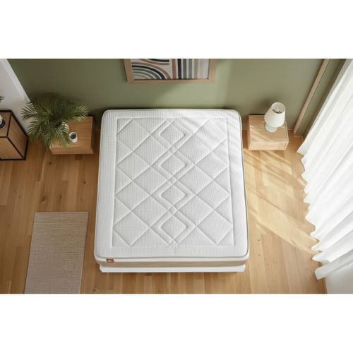 Matelas Ressorts Ensachés Et Mémoire De Forme 160x200 Le Soyeux - Ep: 24cm - Confort Equilibré
