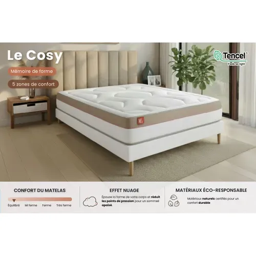Matelas Mémoire De Forme 140x200 Le Cosy - Ep: 30cm - Confort Ferme