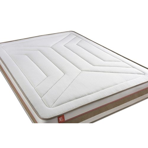Ensemble  Matelas Le Tendre 140x200cm Ressorts Ensachés + Mémoire De Forme + Sommier Kit Beige - Res