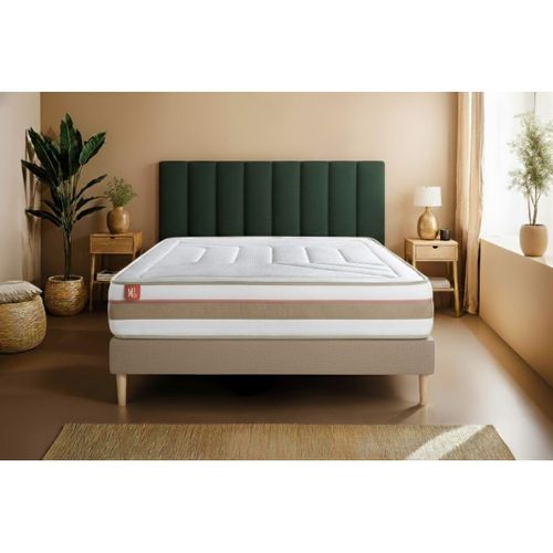 Matelas Ressorts Ensachés Et Mémoire De Forme 200x200 Le Tendre - Ep: 28cm - Confort Equilibré