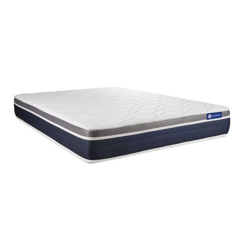 Ensemble  Actiflex Confort Matelas Ressorts Ensachés+mémoire De Forme 180x200 + Sommier Kit Gris +2o