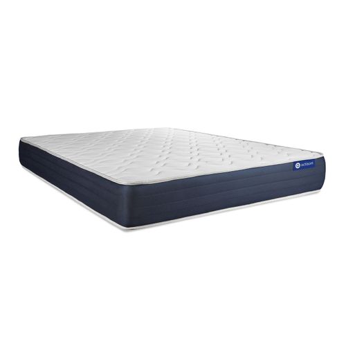 Ensemble  Matelas Latex Et Mémoire De Forme Actilatex Sleep 140x190 Cm + Sommier Kit Gris + 2 Oreill