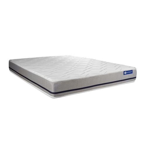 Ensemble  Matelas 160x200 Actilatex Soft 3zones De Confort + Sommier Kit Gris + 2 Oreillers + Couett