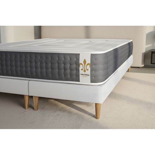 Ensemble Matelas Ressorts Ensachés Et Mémoire De Forme 160x200 Vingt-six Ep:26cm - Sommier Gris