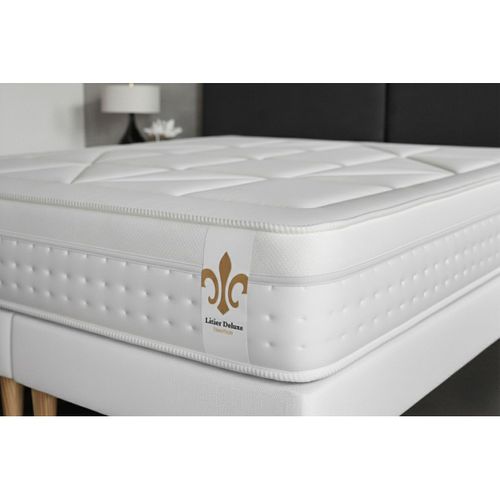 Ensemble Vingt-huit 180 X 200 Cm Sommier Kit Blanc - Ressorts Ensachés Et Mémoire De Forme