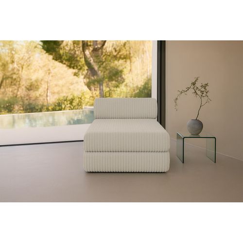 Méridienne Modulable Et Convertible - Velours Côtelé XL - Blanc