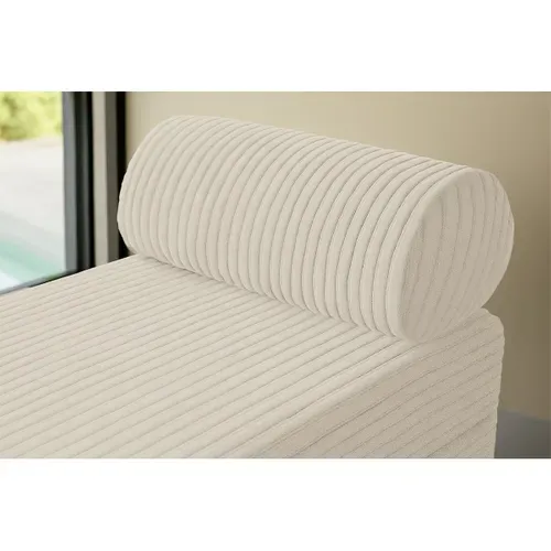Méridienne Modulable Et Convertible - Velours Côtelé XL - Blanc