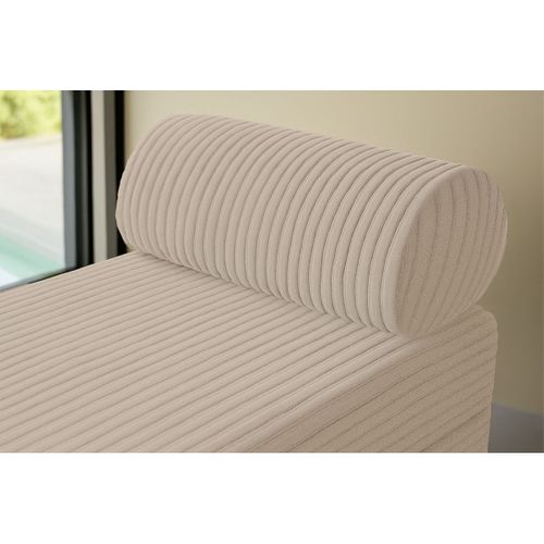 Pouf Modulable Et Convertible - Velours Côtelé XL - Beige