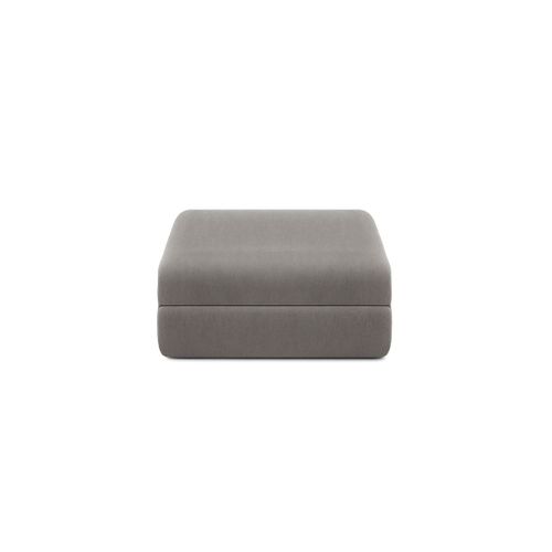 Canapé D'angle Convertible 4 Places - Tissu Lisse - Gris