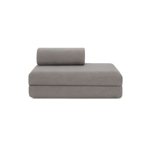 Canapé D'angle Convertible 5 Places - Tissu Lisse - Gris