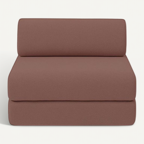 Fauteuil Modulable Et Convertible - Tissu Lisse - Terracotta