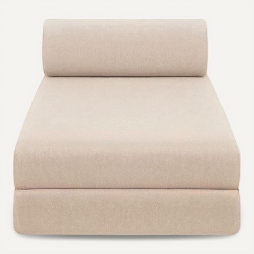 Méridienne Modulable Et Convertible - Tissu Lisse - Beige