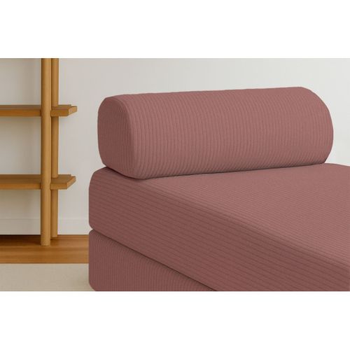 Méridienne Modulable Et Convertible - Velours Côtelé - Rose
