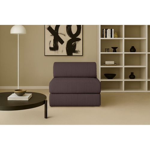 Fauteuil Modulable Et Convertible - Velours Côtelé - Marron