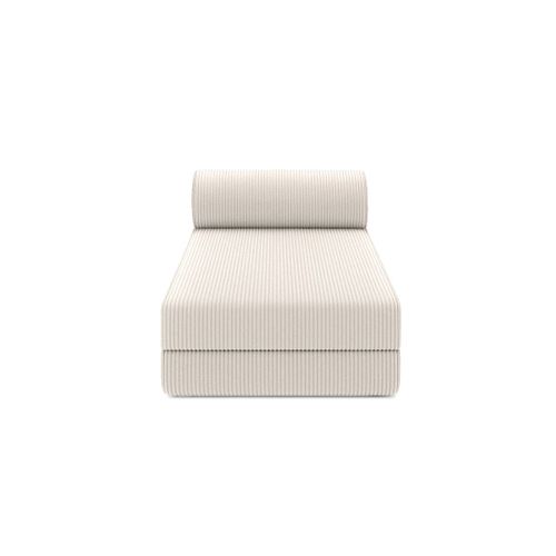 Méridienne Modulable Et Convertible - Velours Côtelé - Blanc