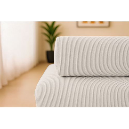 Fauteuil Modulable Et Convertible - Velours Côtelé - Blanc