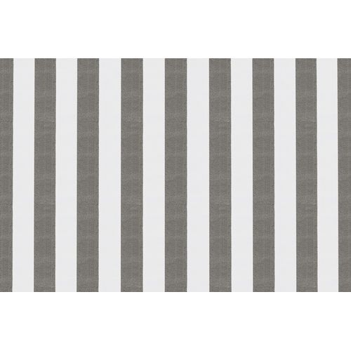 Pouf Modulable - Tissu Extérieur À Rayures, Blanc Et Gris Anthracite