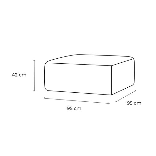 Pouf Modulable - Tissu Extérieur à Rayures, Blanc Et Rouge