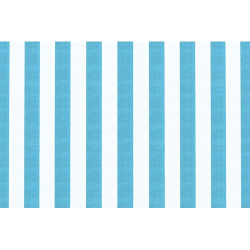 Canapé 2 Places Modulable - Tissu Extérieur À Rayures, Blanc Et Bleu