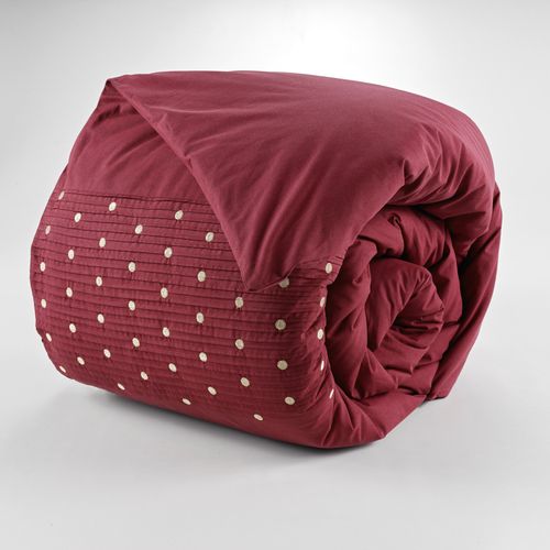 Housse De Couette Agathe Grenat Rouge 240x260cm
