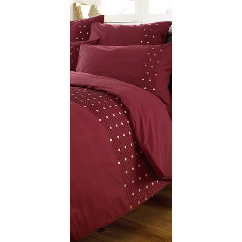 Housse De Couette Agathe Grenat Rouge 240x260cm