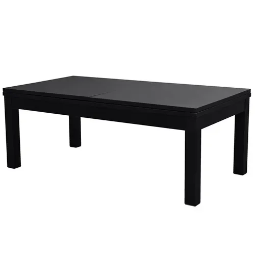 Table De Billard Convertible Noire Tapis Gris - Eddie