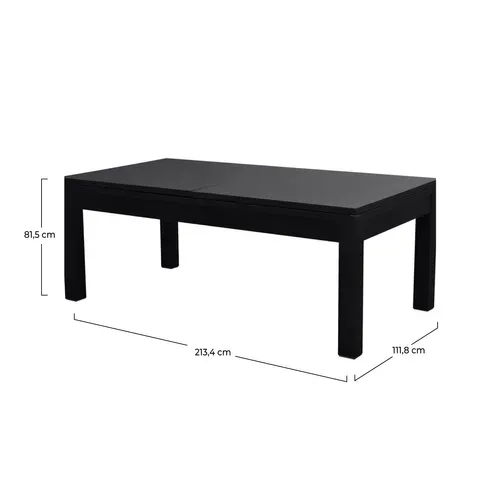 Table De Billard Convertible Noire Tapis Vert - Eddie