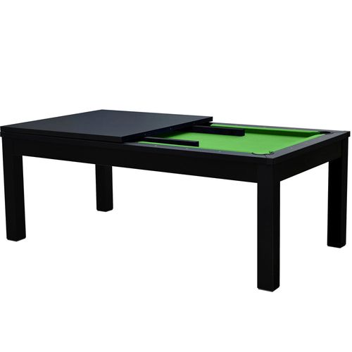 Table De Billard Convertible Noire Tapis Vert - Eddie