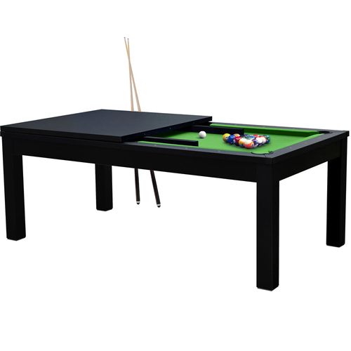Table De Billard Convertible Noire Tapis Vert - Eddie