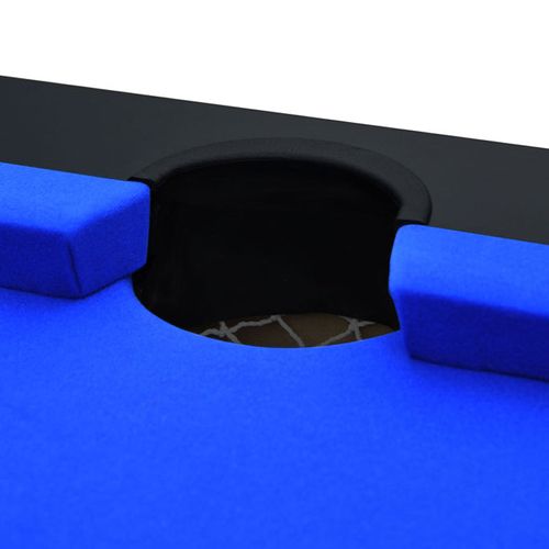 Table De Billard Convertible Noire Tapis Bleu - Eddie