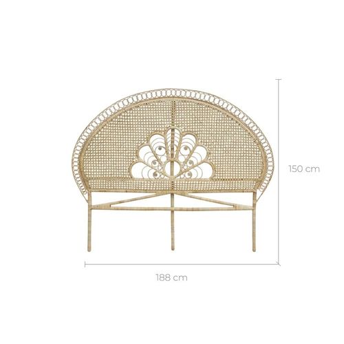 Tête De Lit 160 Cm En Rotin Naturel - Gabriella
