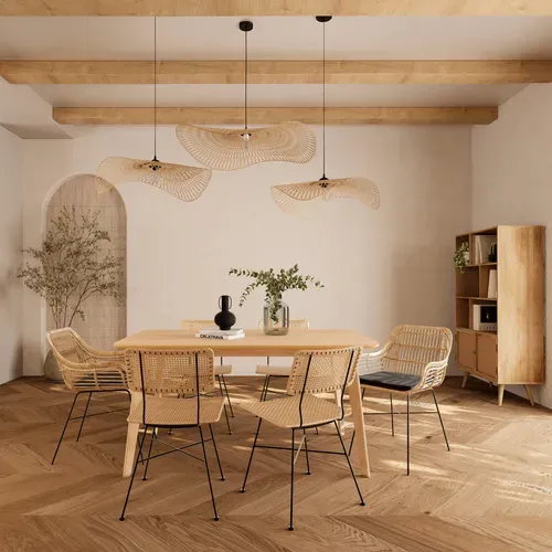 Suspension D100 Cm En Bambou Avec Fil Noir - Jipi